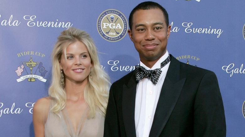 Elin Nordegren and Tiger Woods in formalwear