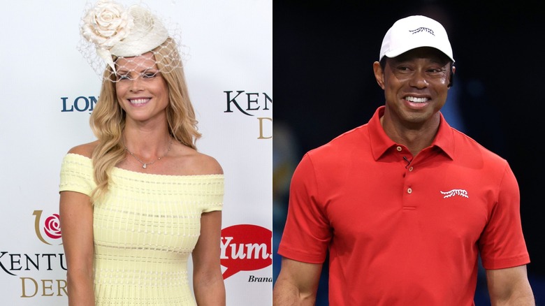 Elin Nordegren and Tiger Woods split image