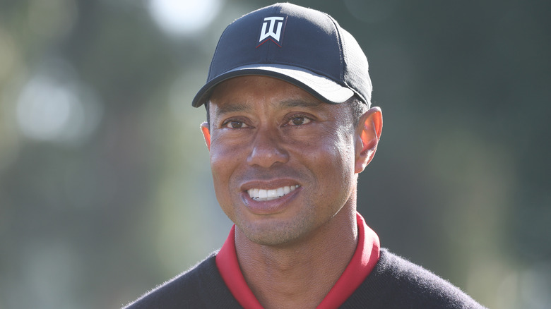 Tiger Woods smiling