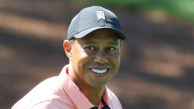 Tiger Woods smiles