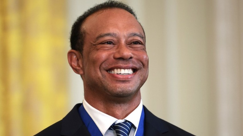 Tiger Woods attends a reception honoring Black History Month at the White House (2025)