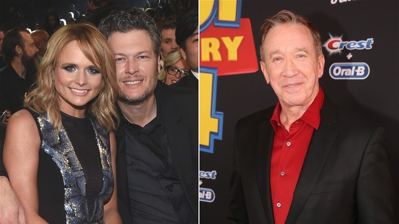 Miranda Lambert and Blake Shelton with Tim Allen