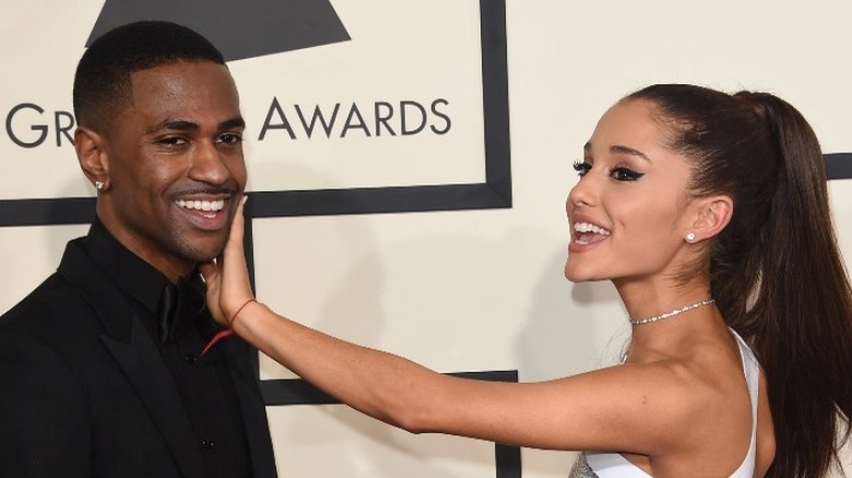 Ariana Grande laughing with Big Sean