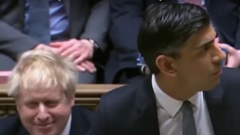 Boris Johnson laughing 