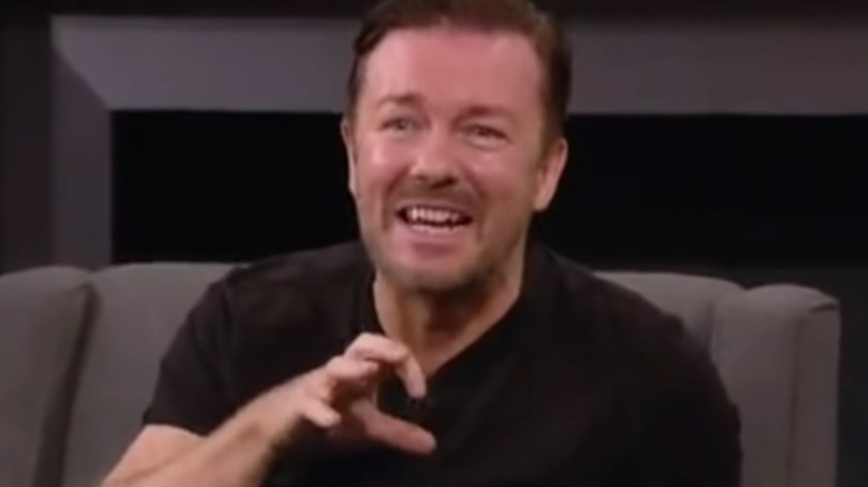 Ricky Gervais laughing 