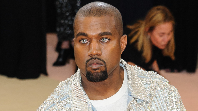 Ye West with blue eyes