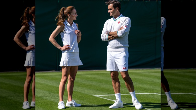 Kate Middleton with Roger Federer