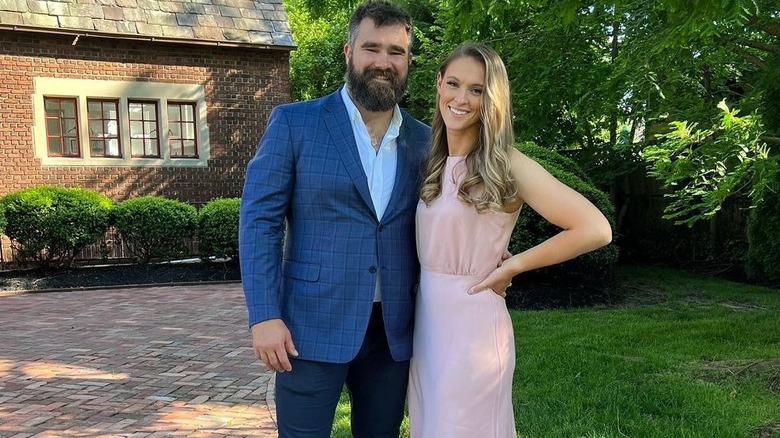 Jason Kelce Kylie Kelce smiling