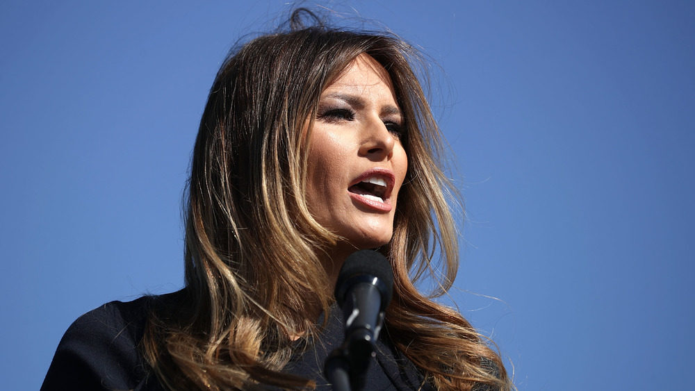 Melania Trump at a campaign rally in 2016