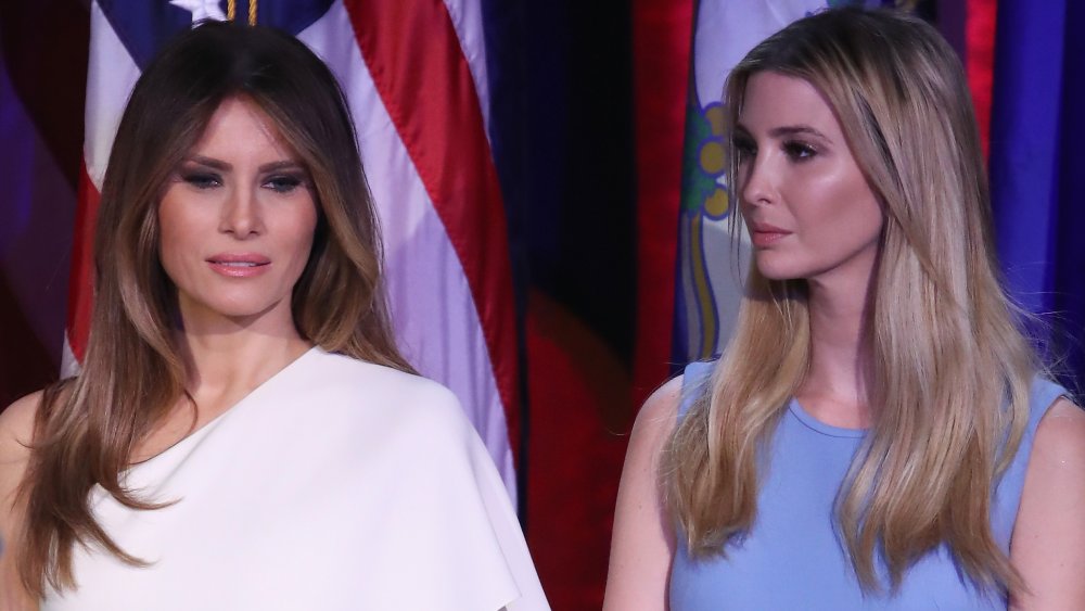 Melania Trump and Ivanka Trump on stage