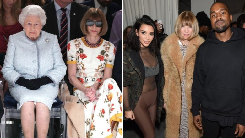 Queen Elizabeth, Anna Wintour, Kim Kardashian, Kanye West