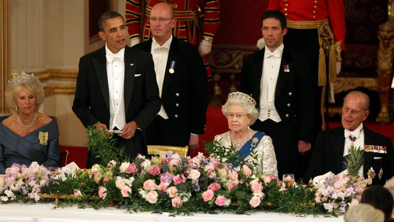 President Obama, Queen Elizabeth, Camilla Dutchess of Cornwall, Prince Phillip