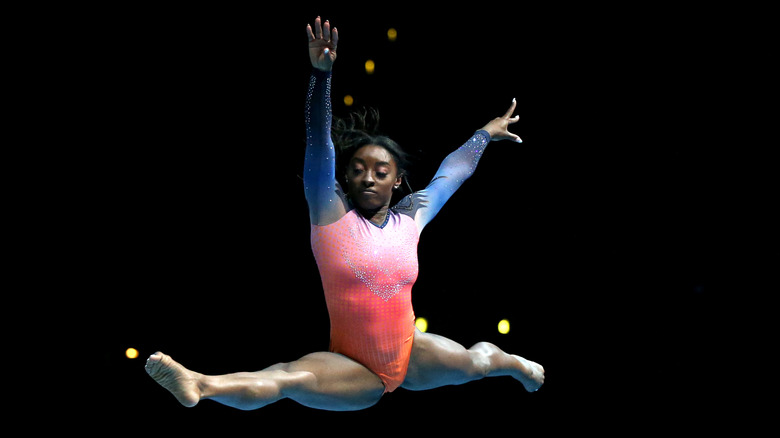 Simone Biles leaping