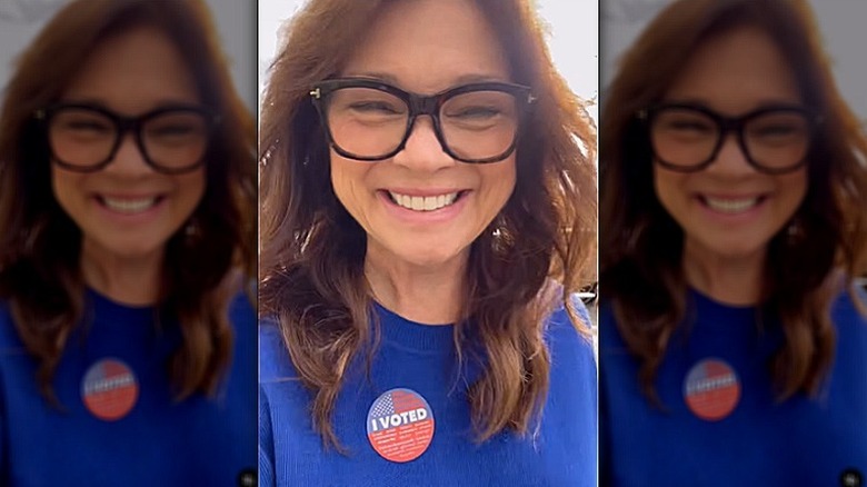 Valerie Bertinelli casting her vote