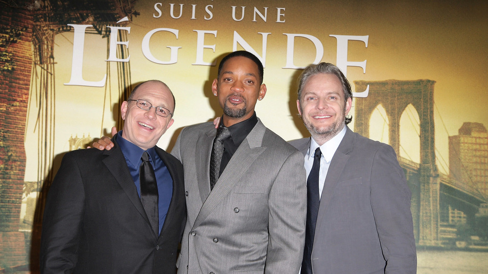 Akiva Goldsman, Will Smith, and Francis Lawrence at the I Am Legend premiere 