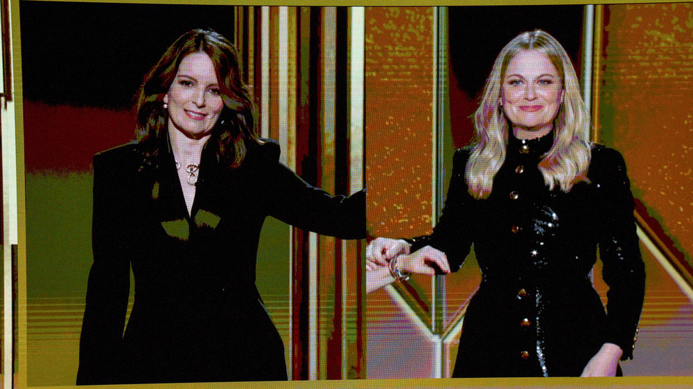 Tina Fey and Amy Poehler virtually touching