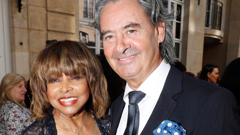 Tina Turner and Erwin Bach posing