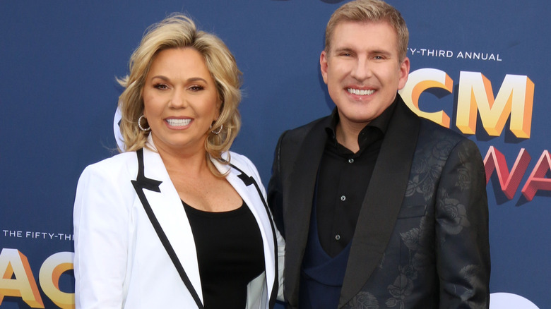 Todd and Julie Chrisley pose 