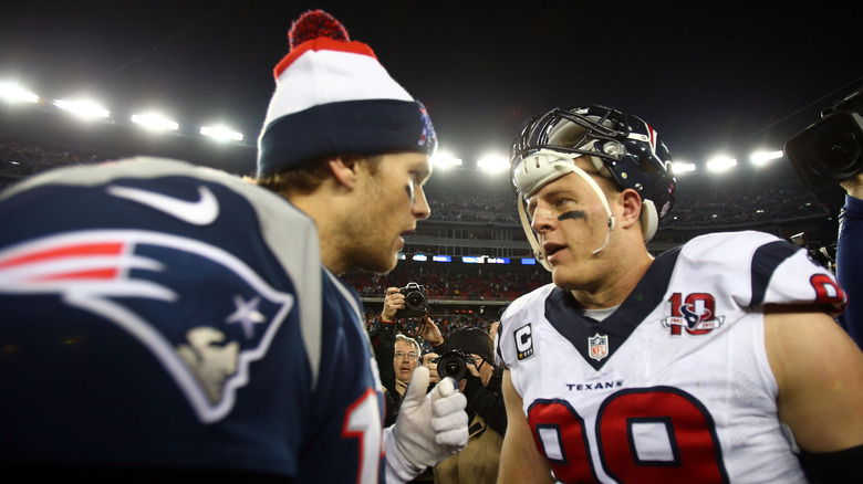 Tom Brady and JJ Watt speaking