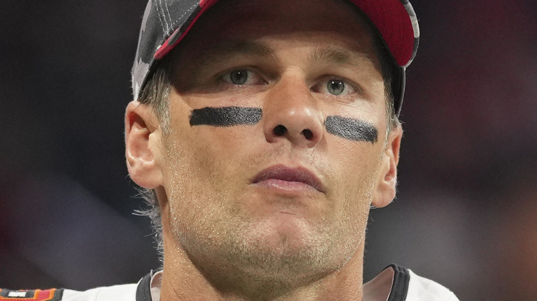 Tom Brady staring