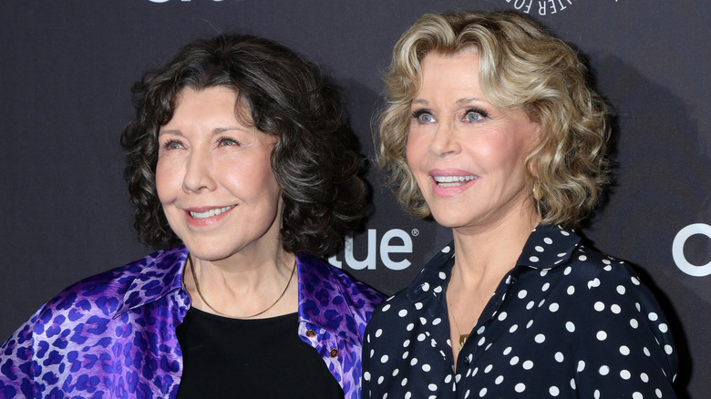 Lily Tomlin and Jane Fonda smiling together