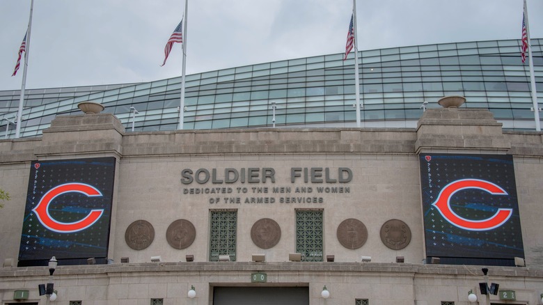 Exterior of Soldier Field in Chicago