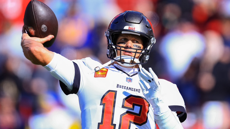 Tom Brady takes the field