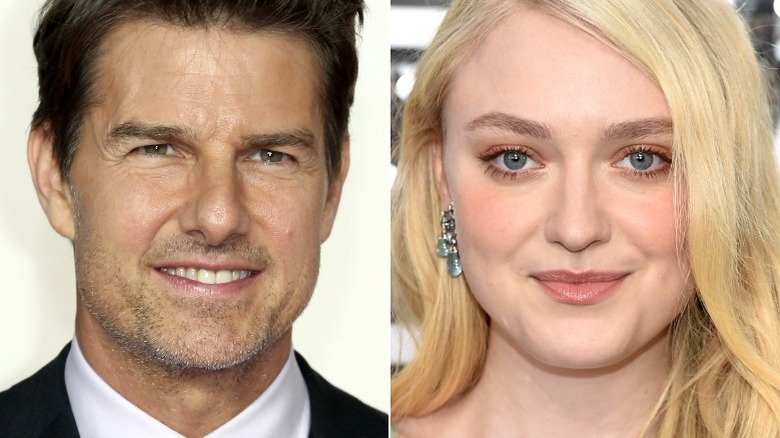 Tom Cruise and Dakota Fanning image split