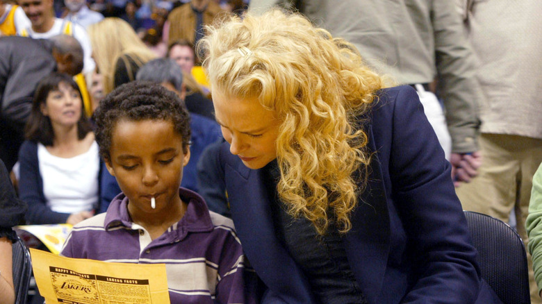 Connor Cruise reading with Nicole Kidman