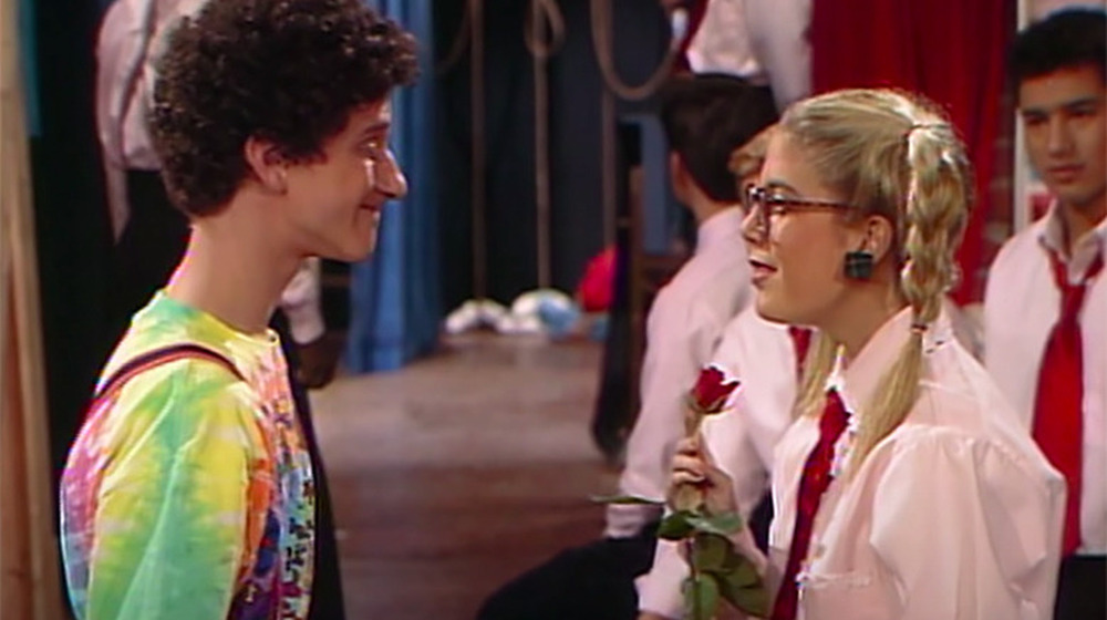 Tori Spelling and Dustin Diamond on Saved by the Bell