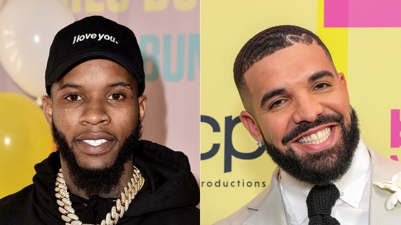 Tory Lanez and Drake smiling