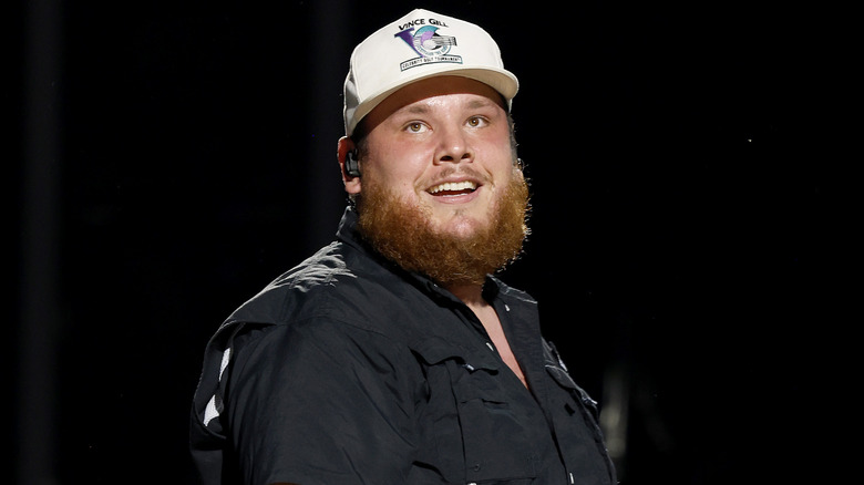 Luke Combs baseball cap smiling