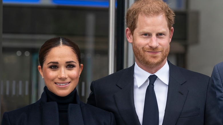 Prince Harry, Meghan Markle smiling