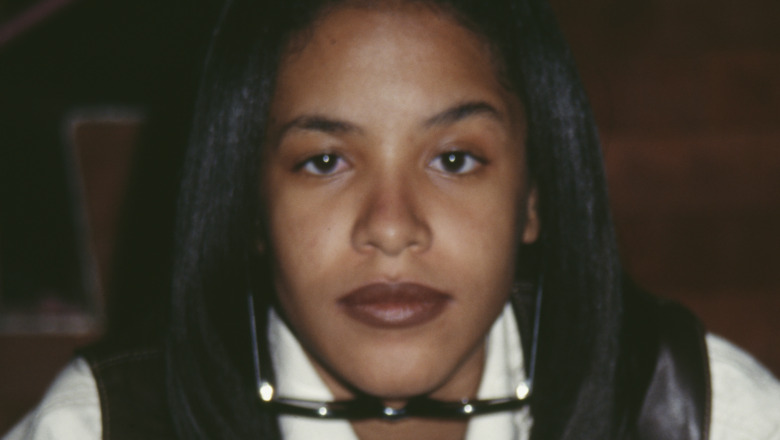 Aaliyah with a neutral expression