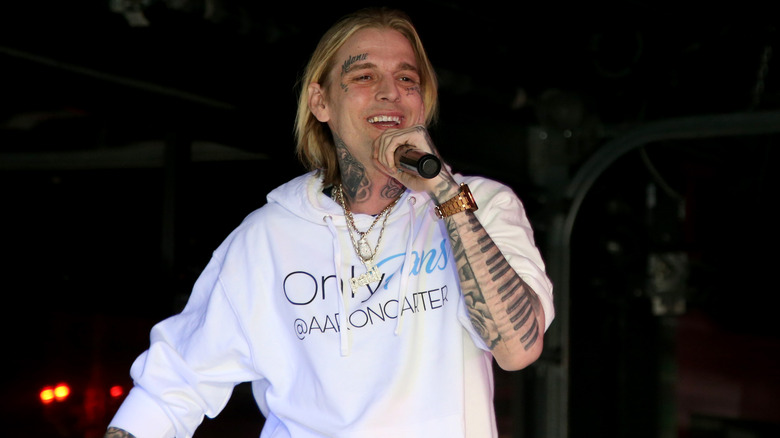 Aaron Carter performing later in life