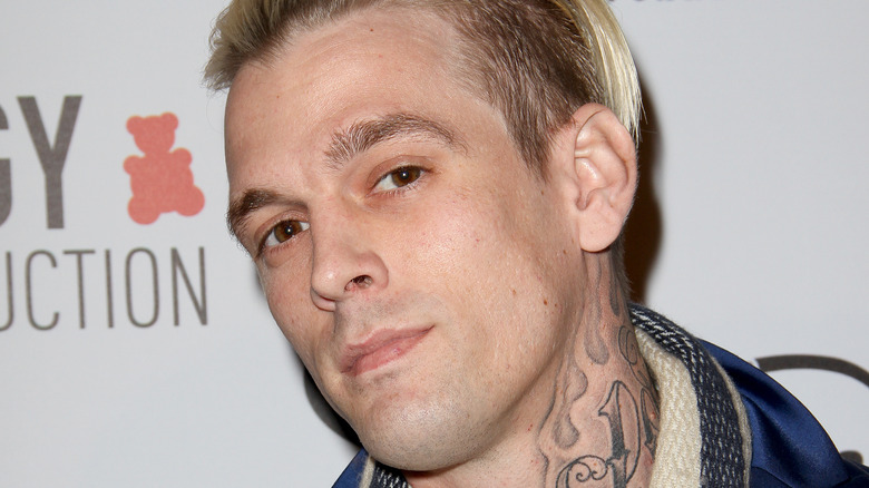 Aaron Carter neck tattoo