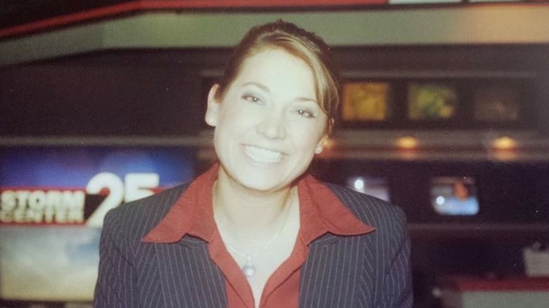 Young Ginger Zee boasts forced smile at work