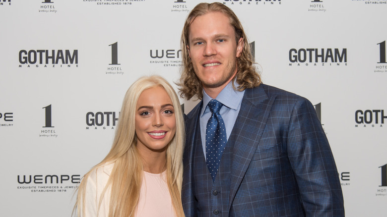 Alex Cooper and Noah Syndergaard smiling