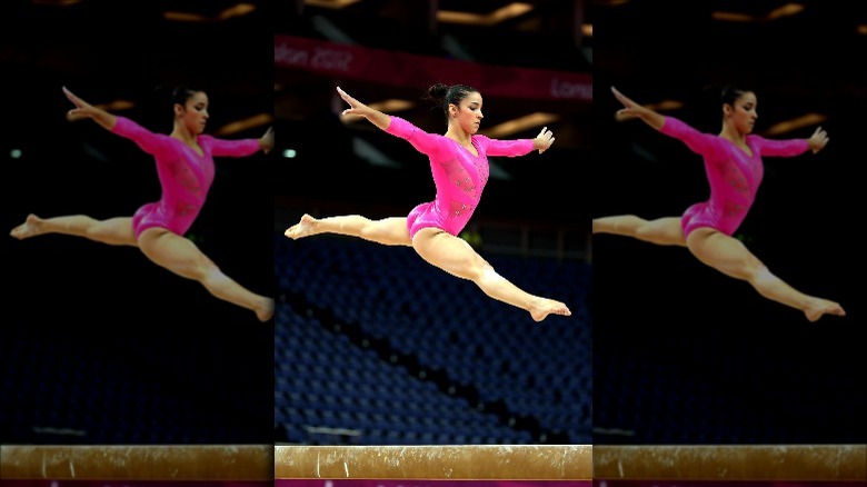 Aly Raisman leaping 