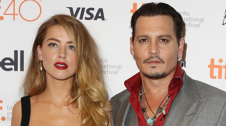 Amber Heard and Johnny Depp posing together