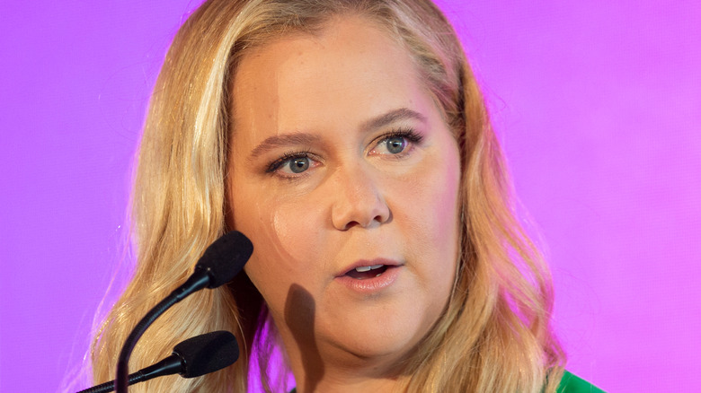 Amy Schumer at an event, speaking