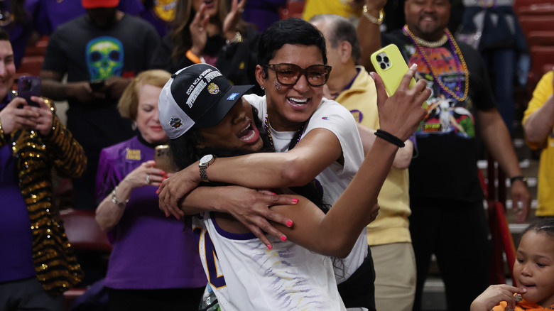 Angel Reese with her mom, Angel Webb Reese