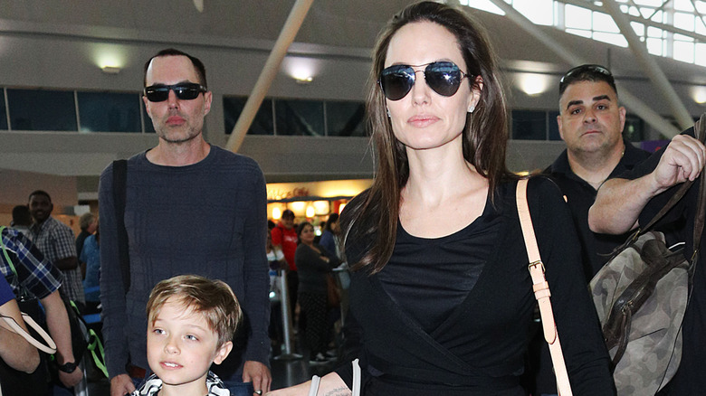 James Haven with Angelina Jolie and child