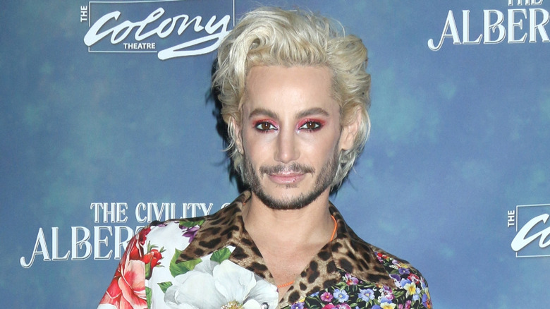 Frankie Grande wearing a floral shirt