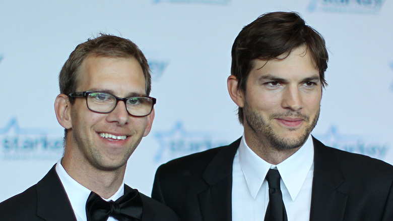 Ashton Kutcher with twin brother Michael Kutcher