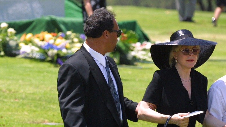 Barbara Eden at her son's funeral