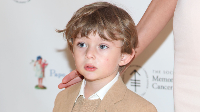 A young Barron Trump on the red carpet.