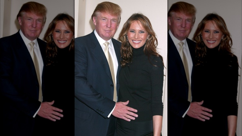 Donald Trump and Melania Trump smiling