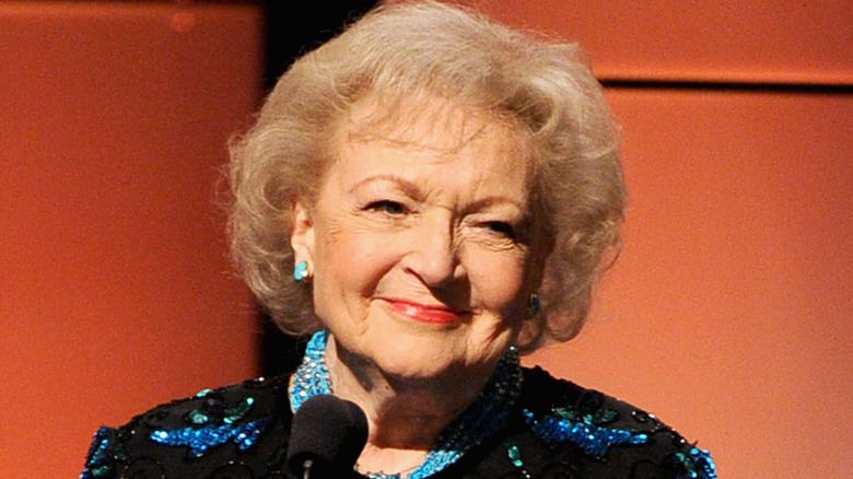 Betty White looking sad 