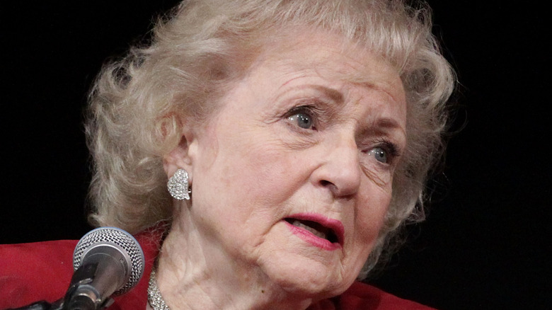 Betty White tearing up